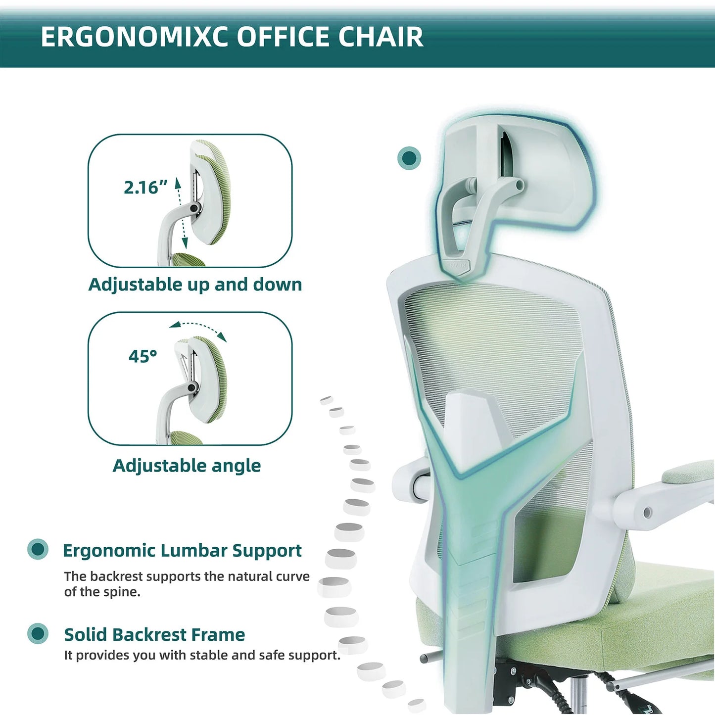 Ergonomic Reclining High Back Mesh