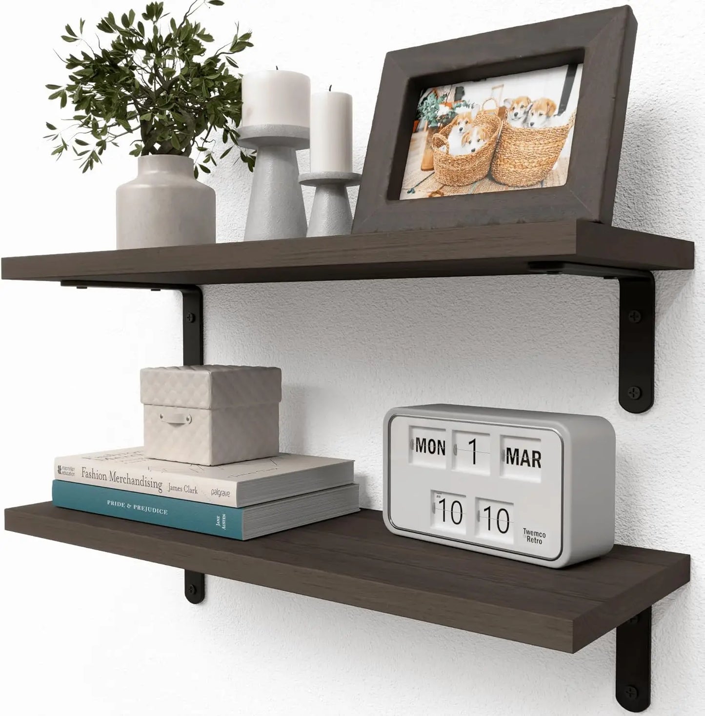 Rustic Wood Shelves Set of 2