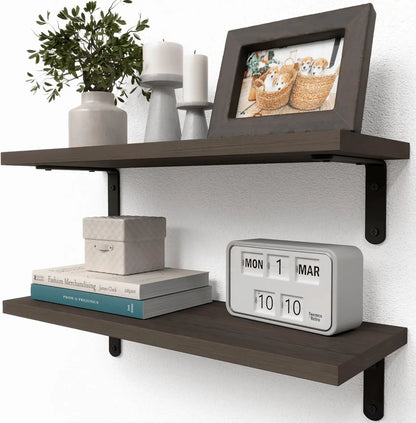 Rustic Wood Shelves Set of 2