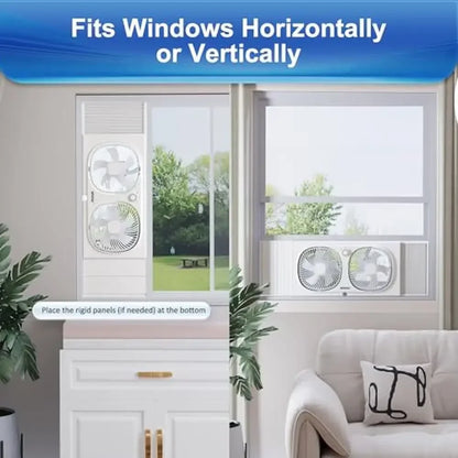 Twin Window Fan 9"