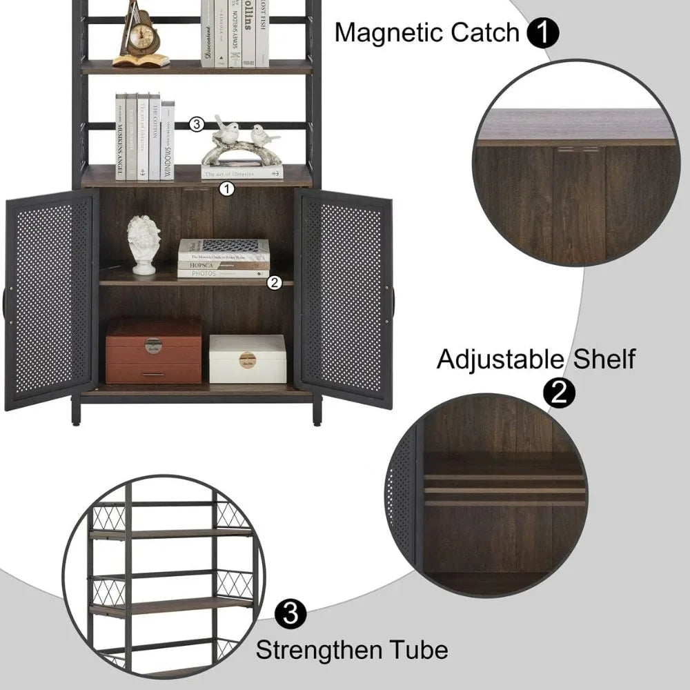 Farmhouse Book Shelf with Storage