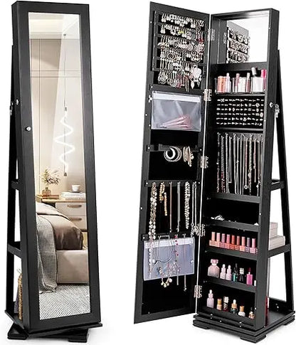 360° Rotating Jewelry Armoire