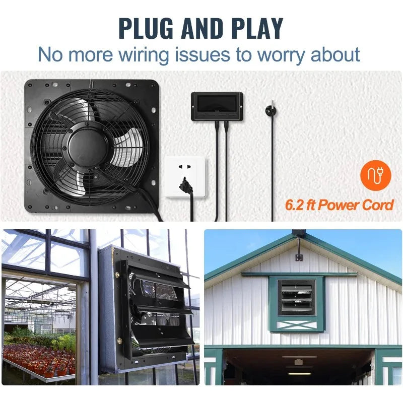 Shutter Exhaust Fan, 10''