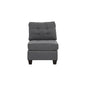 Tufted Armless Chair Grey