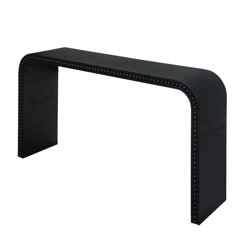 Black wooden game console table