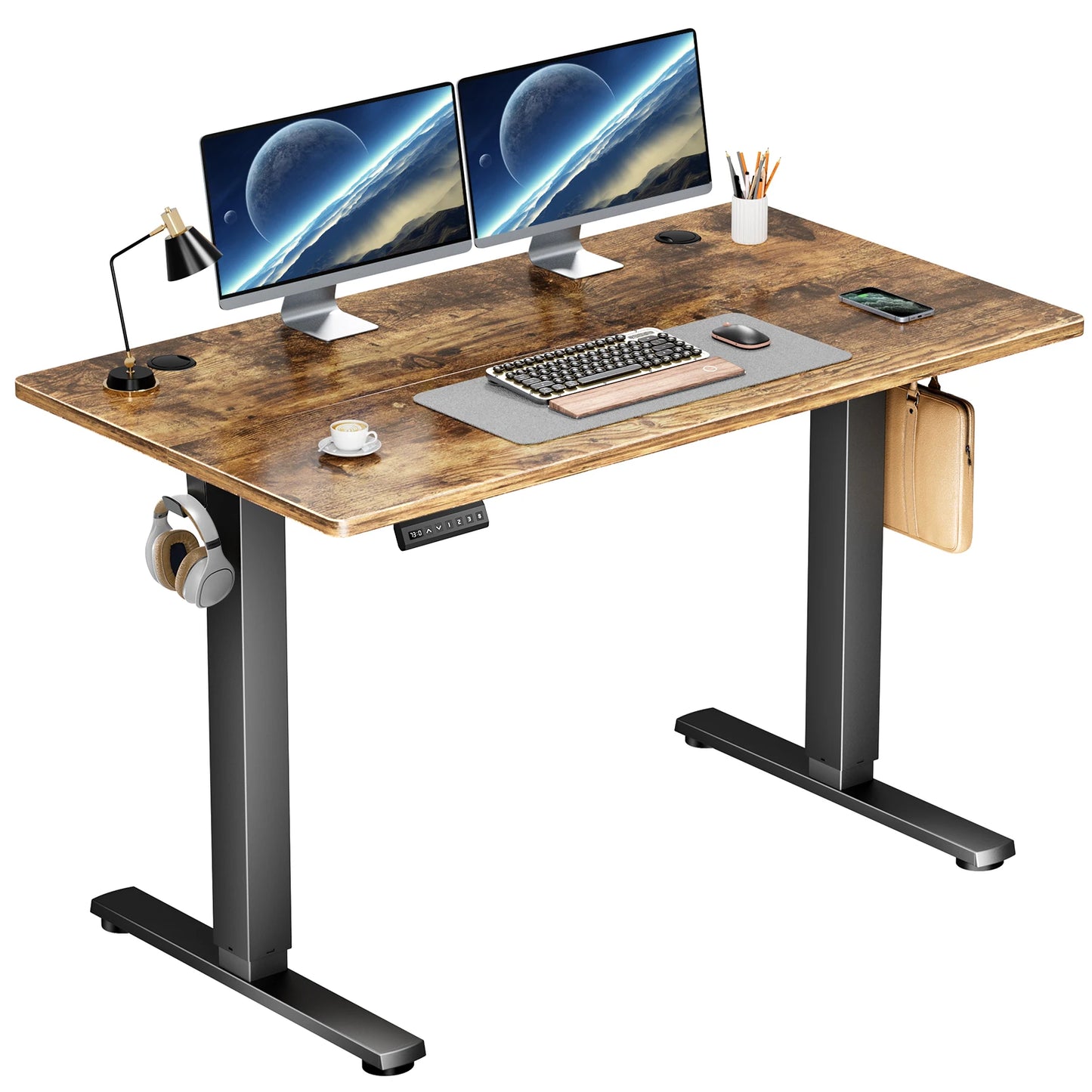 Sit Stand Computer Desk Workstation Ergonomic