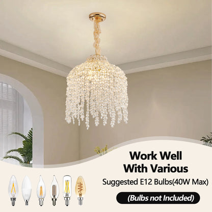 16 Inch 5-Light Crystal Pendant Light Chandelier