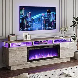 70" Modern Fireplace TV Stand with 36" Electric Fireplace