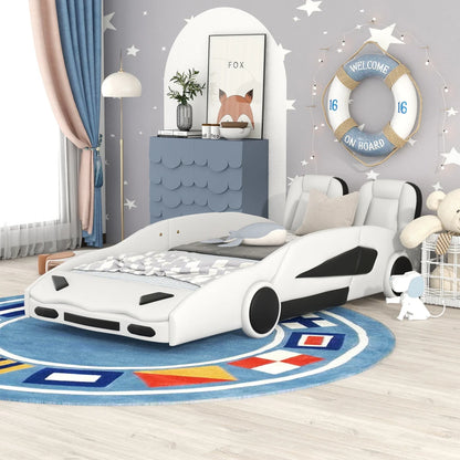 Twin Size Race Car-Bed with Wheels