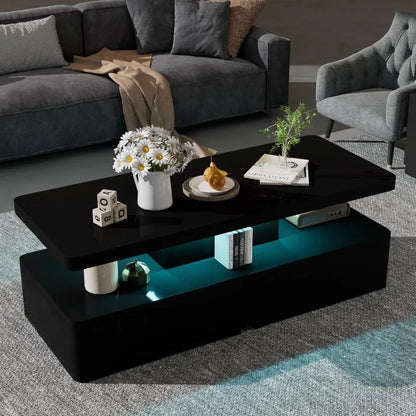 Coffee Table with 16 Colors LED Lights