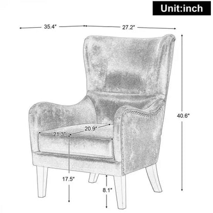Hi-back Vintage Distressed Lounge Chair