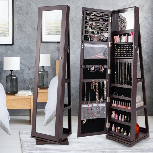 360° Rotating Jewelry Armoire