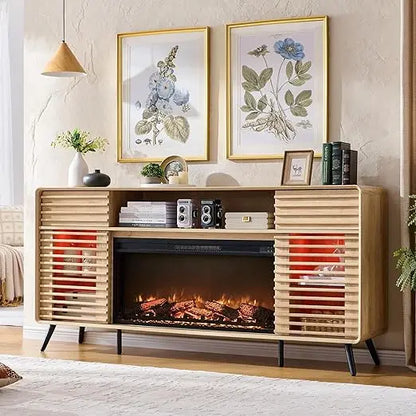 Fireplace TV Stand for 80 Inch TV