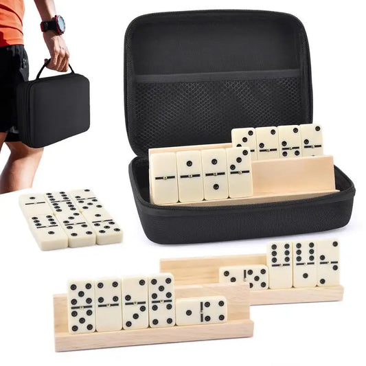 28pcs/Set Wooden Domino Board Games Funny Table Game Domino Toys Kid Children Educational Toys For Traveling Children's Gifts
