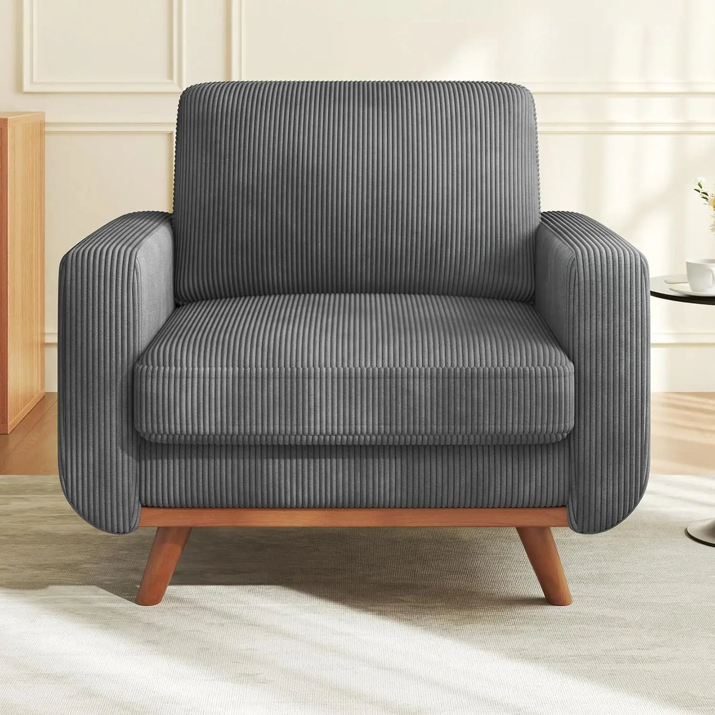 68" Loveseat Sofa - Green, Comfy Corduroy