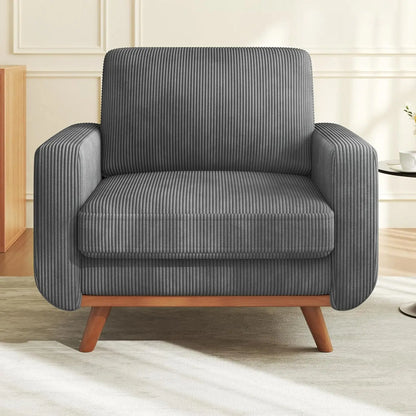 68" Loveseat Sofa - Green, Comfy Corduroy