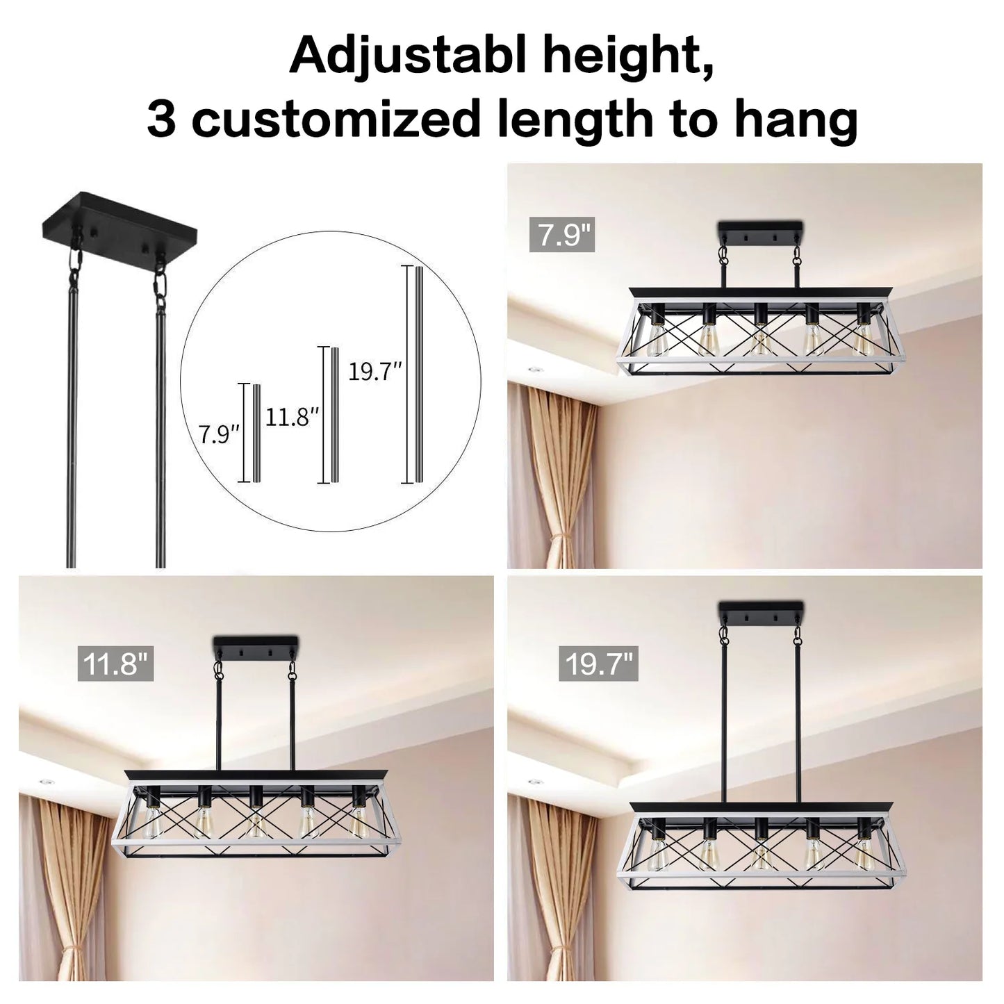 5-Light Farmhouse Chandeliers