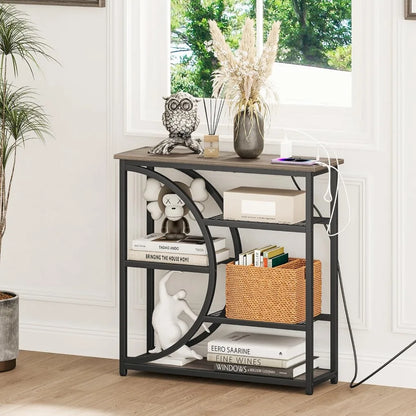 Console Table with Charging Station