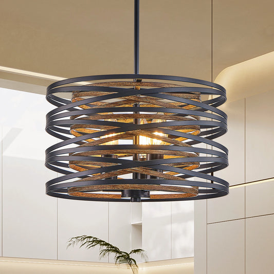 13" Rustic Industrial Pendant Light,3-Light