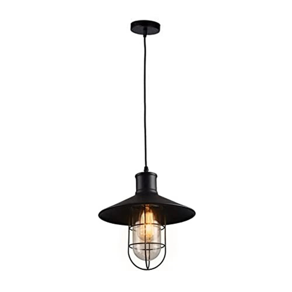 1 PC vintage metal glass chandelier