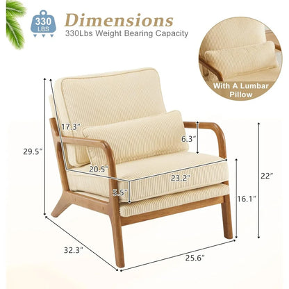 Corduroy Accent Chair