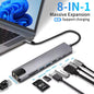 8 in 1 USB C Hub Type C to 4K HDTV Adapter