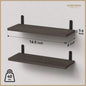 Rustic Wood Shelves Set of 2