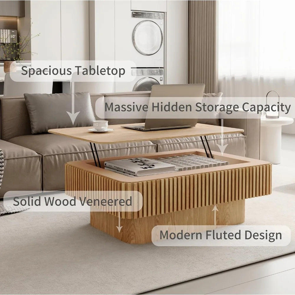 38.6" Square Lift Top Coffee Table