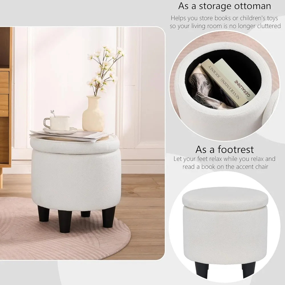 360° Swivel Accent Chairs with Ottoman