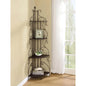 classical style 4-shelf Corner Bookcase