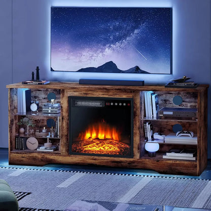 58 Inches Fireplace TV Stand for TVs up to 65 Inches