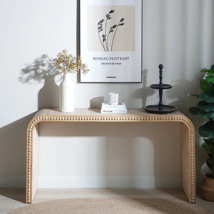 Black wooden game console table