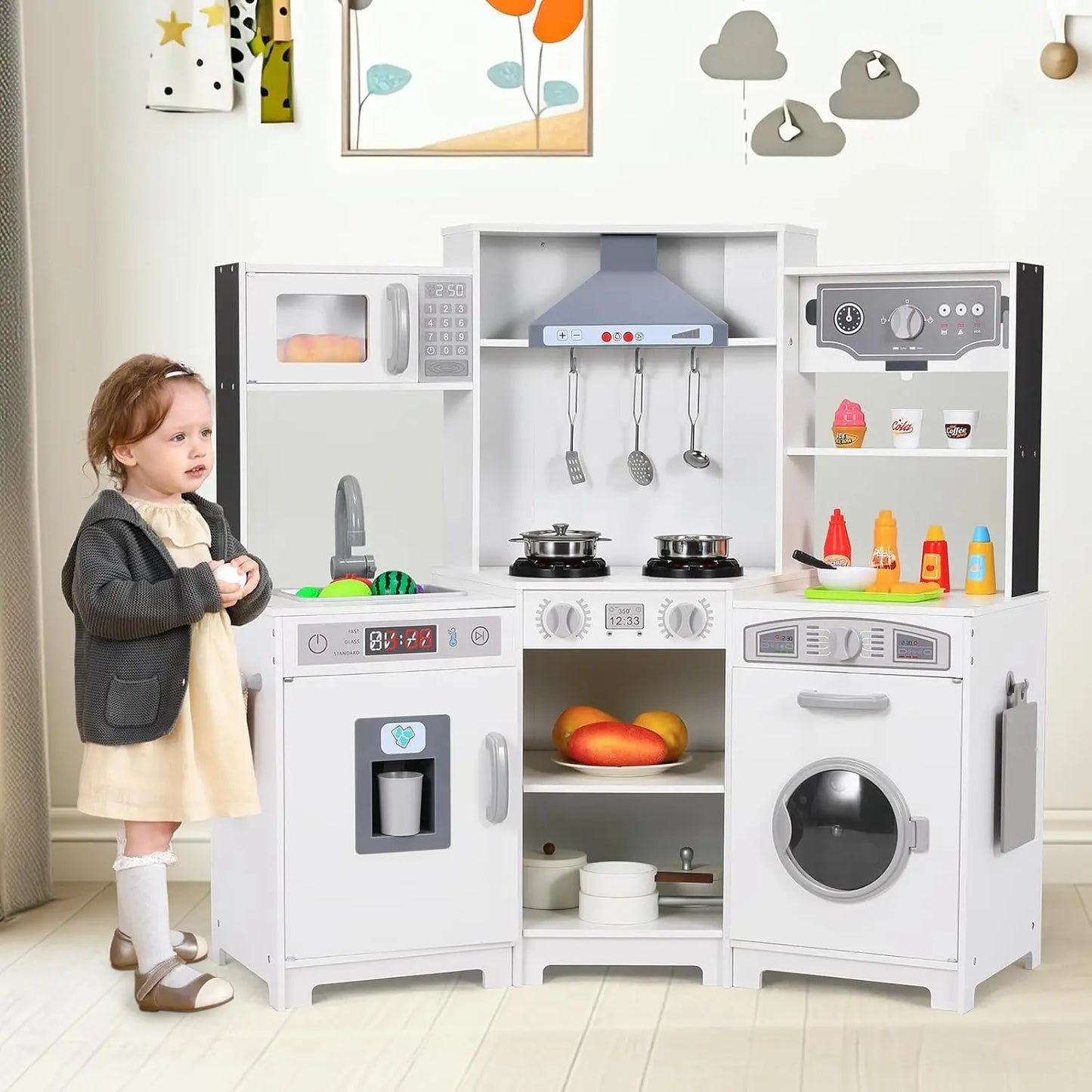 Corner Play Kitchen for Kids