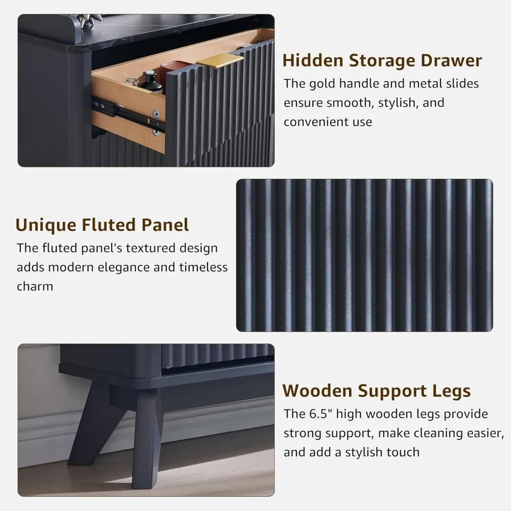 Storage Cabinet with 2 Flip Drawers