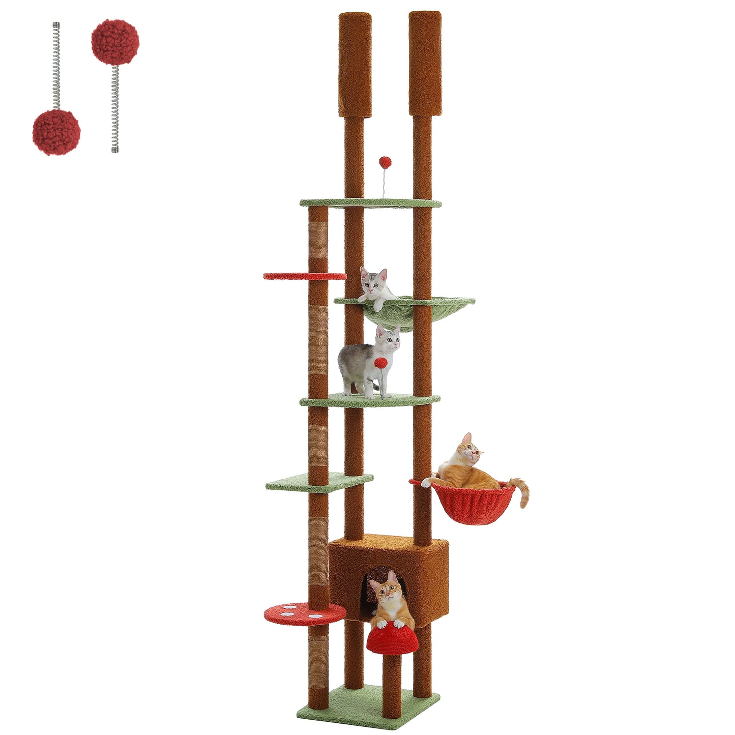 Adjustable 230-252cm Cat Tree