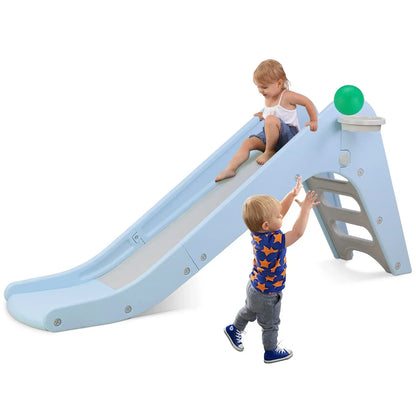 In/Outdoor Children's Slide and Basketball Hoop