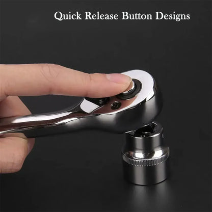 1/4" Ratchet Socket Wrench Set Drive Sockets