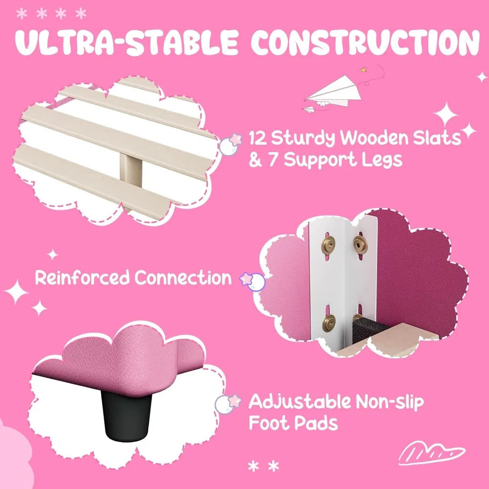 Twin Bed Platform with Headboard