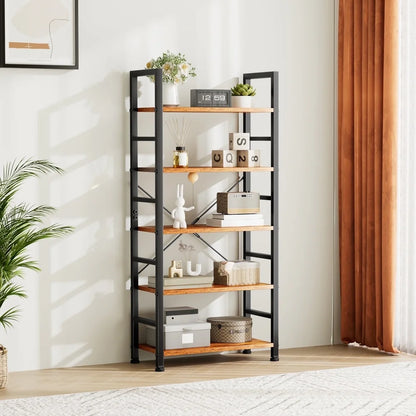 5 Tier Bookshelf Modern Storage Organizer
