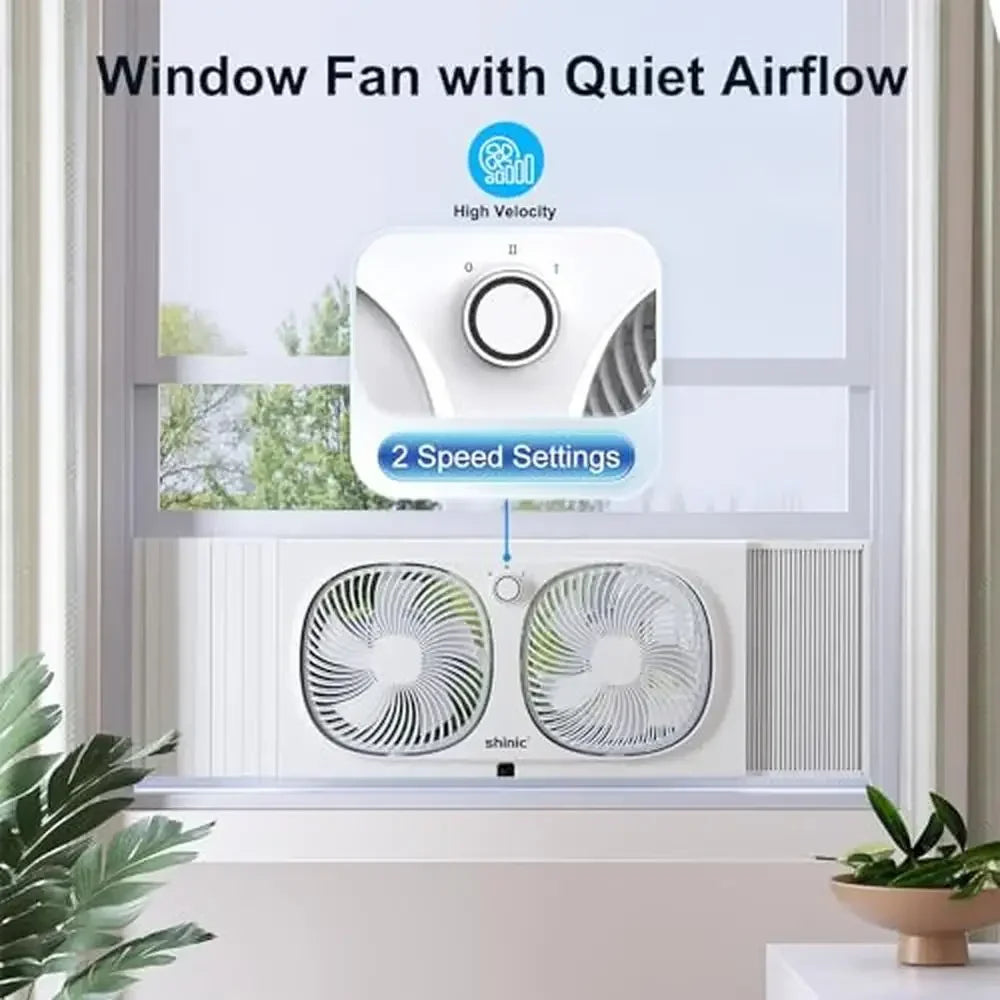 Twin Window Fan 9"