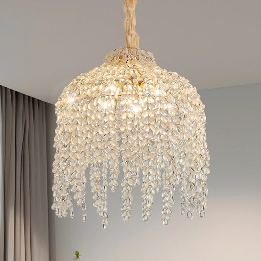 16 Inch 5-Light Crystal Pendant Light Chandelier