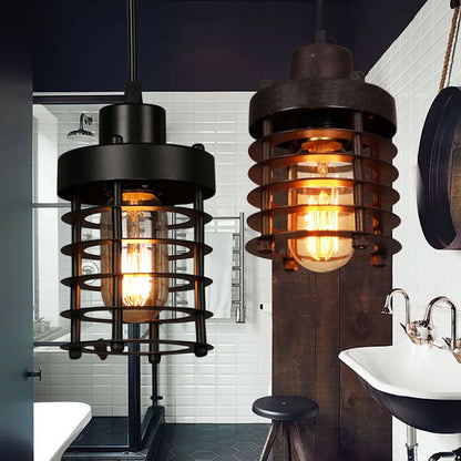 Rustic Vintage Industrial Iron Pendant Light