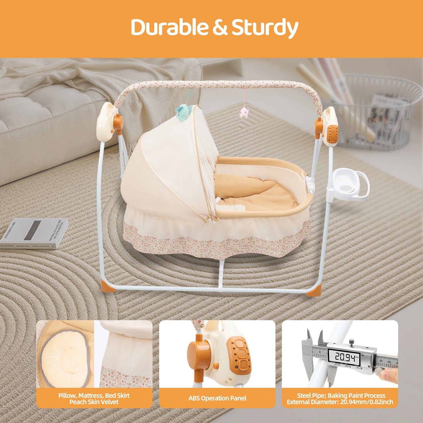 Electric Baby Crib Cradle