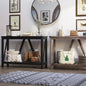 Wood Console Table With Shelves