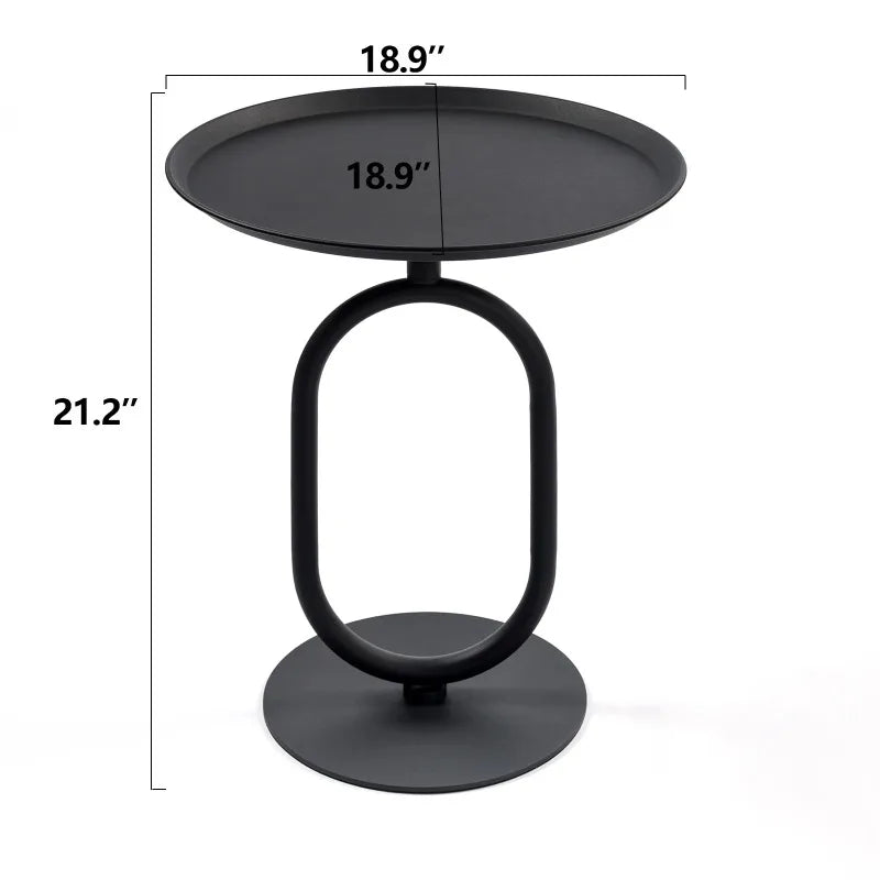 Lantern-shaped Metal End Table