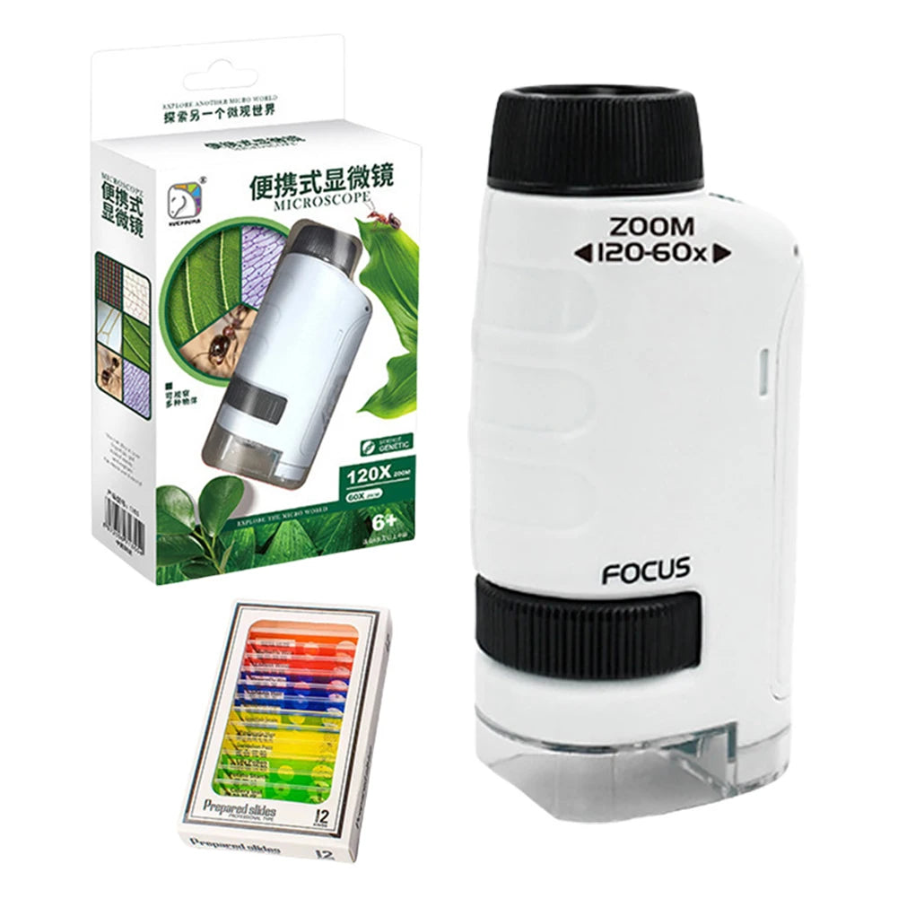 Portable Microscope with LED Light