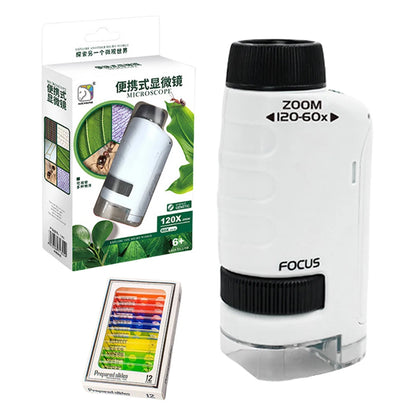 Portable Microscope with LED Light