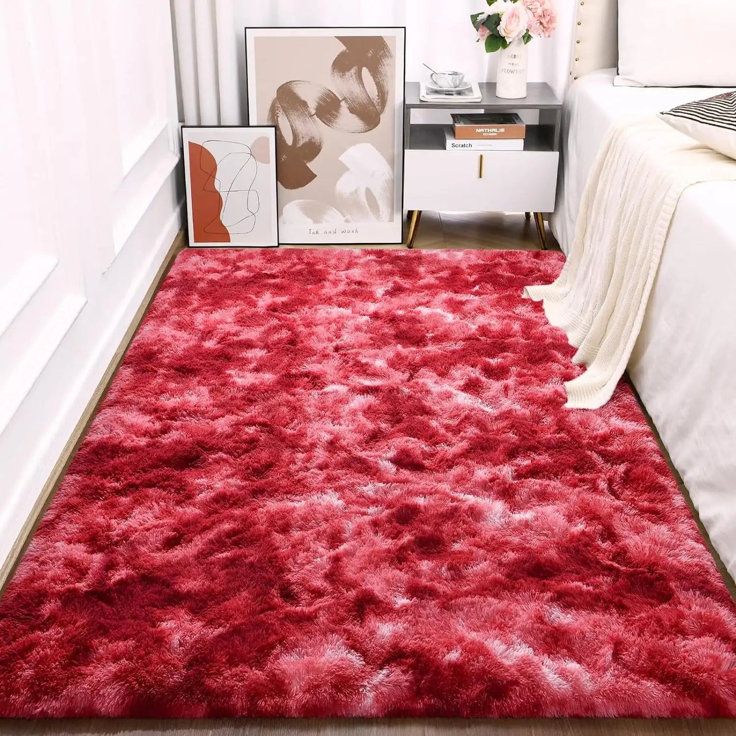 Soft Plush Tie Dye Velvet Rugs