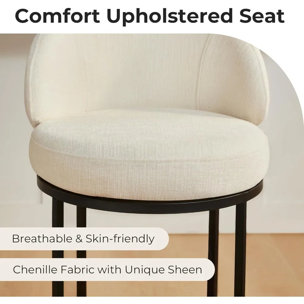 Counter Height Bar Stool, Swivel Barstools Set of 2