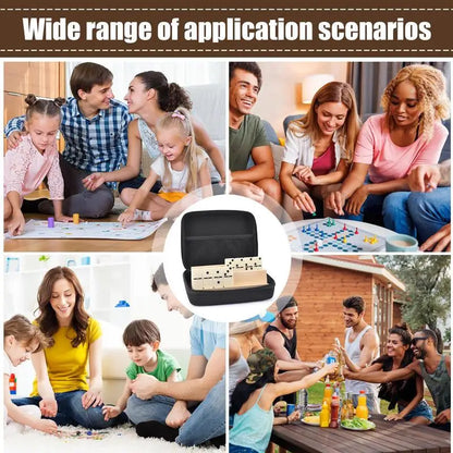 28pcs/Set Wooden Domino Board Games Funny Table Game Domino Toys Kid Children Educational Toys For Traveling Children's Gifts